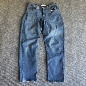 Levis Classic Straight Leg Jeans Womens 4S W27 L28 Blue Medium Wash Denim